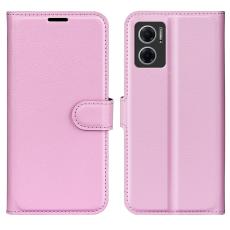  Xiaomi Redmi 10 5G Fodral Litchi L&auml;der Ljus Rosa