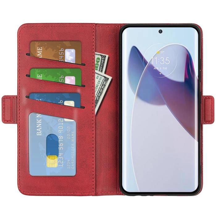 Bild 2,  Motorola Edge 30 Ultra 5G Fodral Magnetisk Stängning Röd