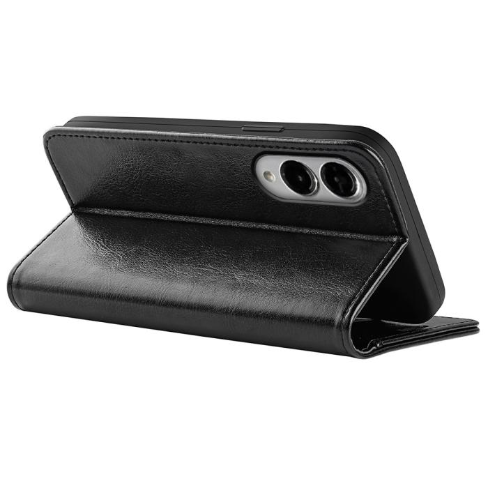 Bild 5,  Samsung Galaxy S25 Edge Fodral Crazy Horse Läder Svart