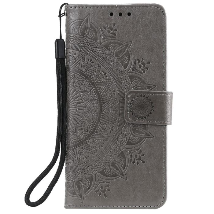 Bild 2,  Samsung Galaxy A03s Fodral Mandala Läder Grå