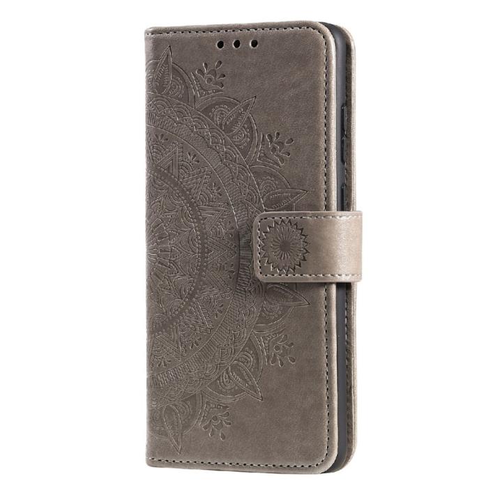 Bild 3,  Samsung Galaxy A03s Fodral Mandala Läder Grå