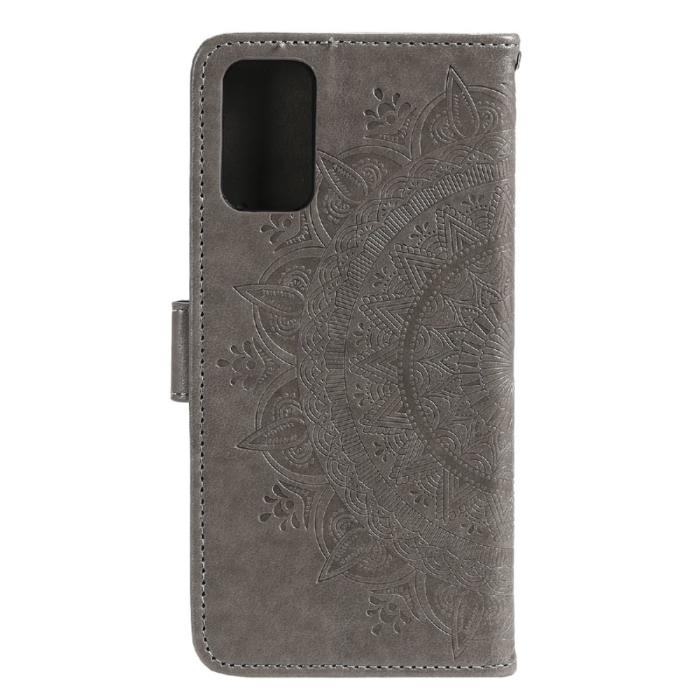 Bild 5,  Samsung Galaxy A03s Fodral Mandala Läder Grå