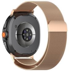  Galaxy Watch 8 46/44/40 mm Armband Milanese Loop Ros&eacute;guld