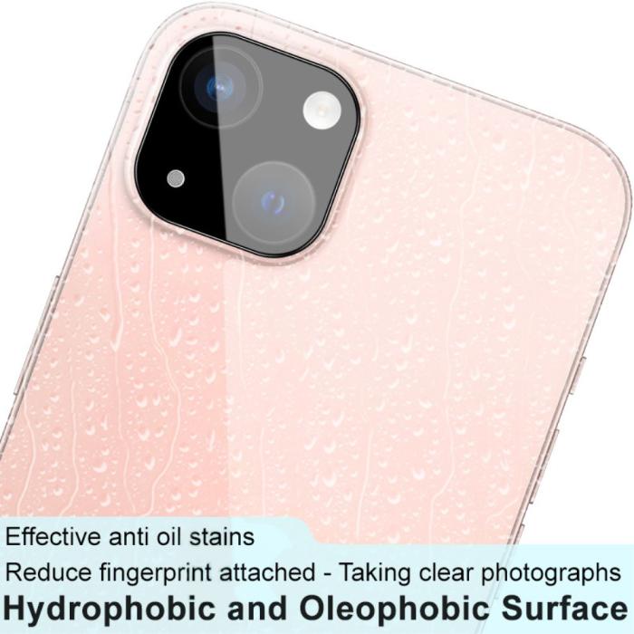 Bild 5, IMAK IMAK iPhone 15 / 15 Plus Linsskydd Akryl/Härdat Glas Svart