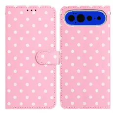  Google Pixel 11 / 11 Pro Fodral L&auml;der Prickigt M&ouml;nster Rosa