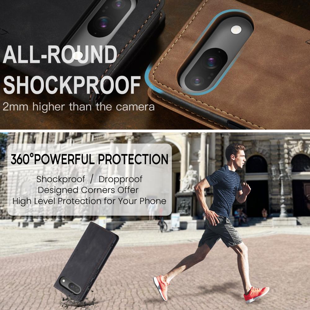 CASEME CASEME Google Pixel 10/10 Pro / 9/9 Pro Fodral Flip Retro Läder