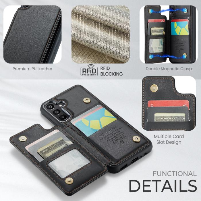 Bild 5, CASEME CASEME Samsung Galaxy A16 Skal RFID Kickstand Plånbok Svart