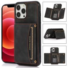  iPhone 15 Plus Skal Kickstand Med Kortfack Svart