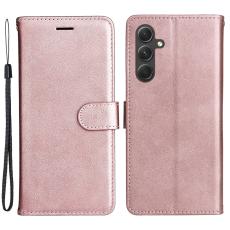  Samsung Galaxy A55 5G Fodral Solid L&auml;der Ros&eacute;guld