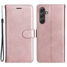  Samsung Galaxy A55 5G Fodral Solid L&auml;der Ros&eacute;guld