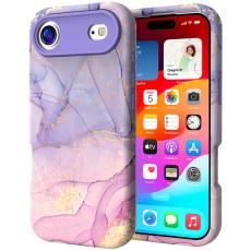  iPhone Air Skal Hybrid Med Marmor Tryck Lila / Rosa