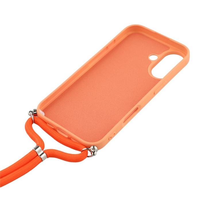 Bild 5,  iPhone 17 Skal TPU Med Mobilsnöre Orange