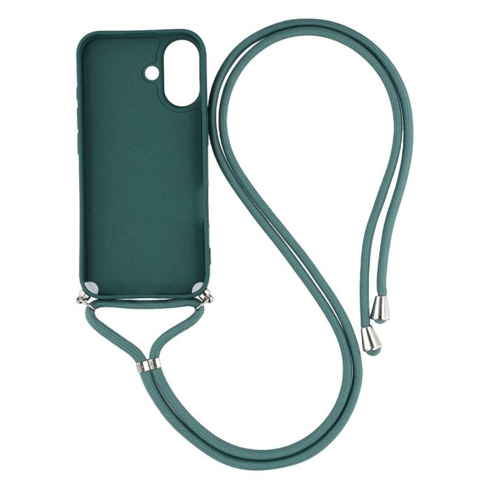 Bild 2,  iPhone 17 Skal TPU Med Mobilsnöre Grön