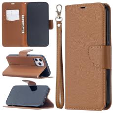  iPhone 12 Pro Max - Litchi Fodral - Brun