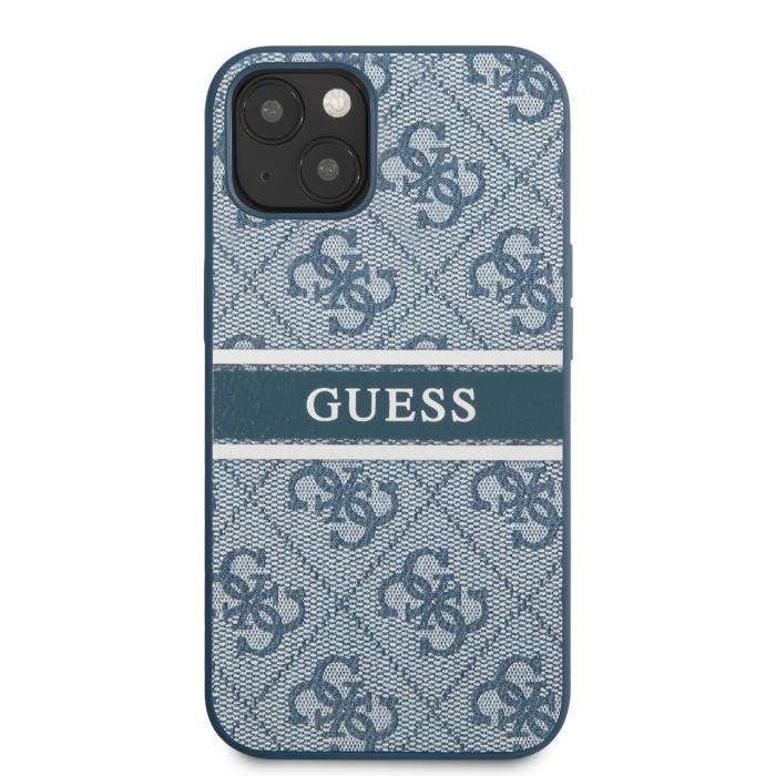 Bild 2, Guess Guess iPhone 13 Mini Skal PU 4G Stripe Blå