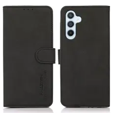 KHAZNEH KHAZNEH Samsung Galaxy A54 5G Fodral Retro L&auml;der Svart