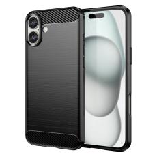  iPhone 16 Plus Skal Borstad St&aring;l Svart