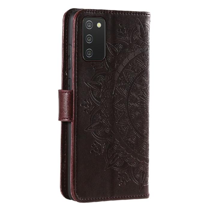 Bild 4,  Samsung Galaxy A03s Fodral Mandala Läder Brun