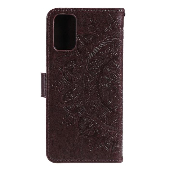 Bild 5,  Samsung Galaxy A03s Fodral Mandala Läder Brun