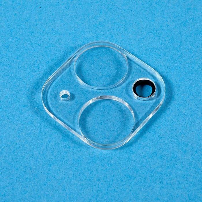 Bild 4,  iPhone 15 / 15 Plus Linsskydd 3D Härdat Glas Transparent