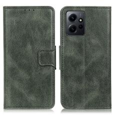  Xiaomi Redmi Note 12 4G Fodral Crazy Horse L&auml;der Gr&ouml;n