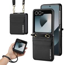 LC.IMEEKE LC.IMEEKE Galaxy Z Flip 8 Skal med Kortfack & Axelrem