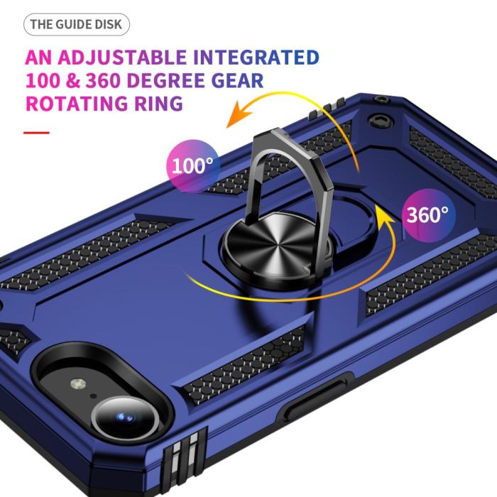 Bild 4,  iPhone 17e / 16e Skal Shockproof Hybrid Ring Blå