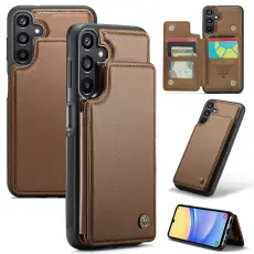 CASEME CASEME Samsung Galaxy A16 Skal RFID Kickstand Pl&aring;nbok Brun