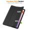  Samsung Galaxy Tab S11 Fodral Tri-Fold Läder Svart