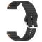  Klockarmband 20 mm Silikon Wave Design Svart