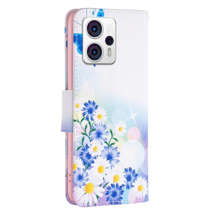 Bild 3,  Motorola Moto G13 / G23 / G53 5G Fodral Med Tryck Fjäril/Blommor
