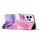  iPhone 15 Pro Fodral Marmor Läder Lila