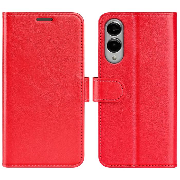Bild 4,  Samsung Galaxy S25 Edge Fodral Crazy Horse Läder Röd