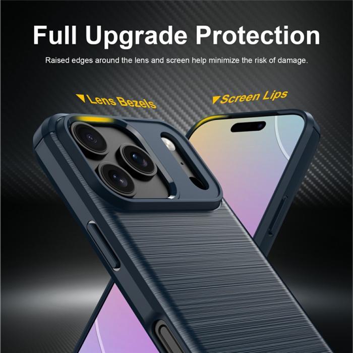 Bild 3,  iPhone 18 Pro Max/17 Pro Max Skal Kolfiber Textur Mörk Blå
