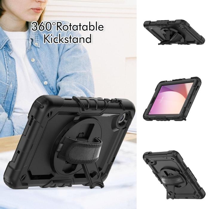 Bild 4,  Lenovo Tab M8 (Gen 4) Skal Solid360 Svart