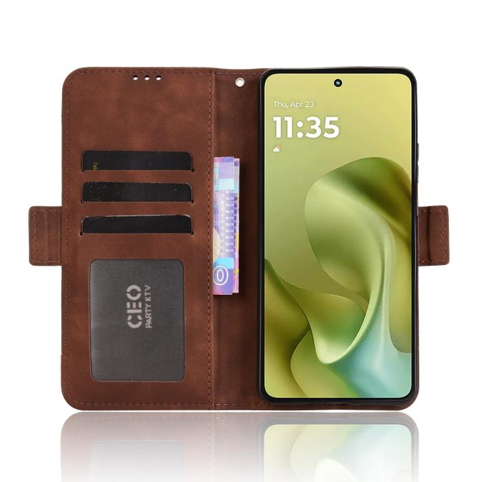 Bild 6,  Motorola Moto G86 5G Fodral Med Avtagbart Kortfack Brun