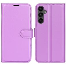  Samsung Galaxy A15 5G Fodral Litchi L&auml;der Lila