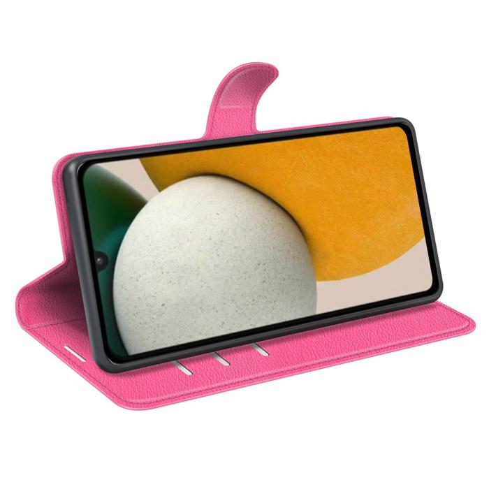 Bild 3,  Samsung Galaxy A15 5G Fodral Litchi Läder Rosa