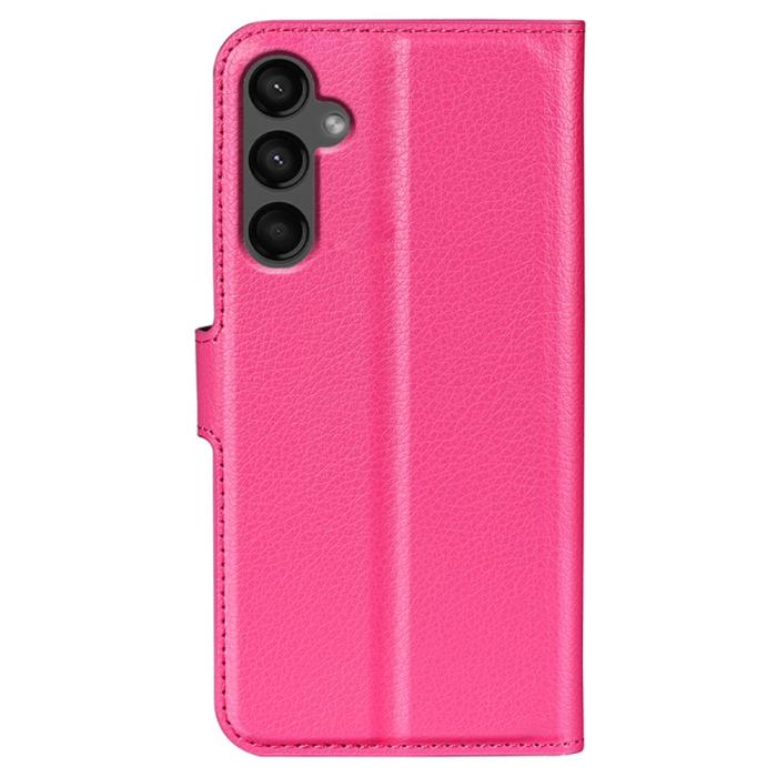 Bild 6,  Samsung Galaxy A15 5G Fodral Litchi Läder Rosa