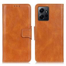 Xiaomi Redmi Note 12 4G Fodral Crazy Horse L&auml;der Brun