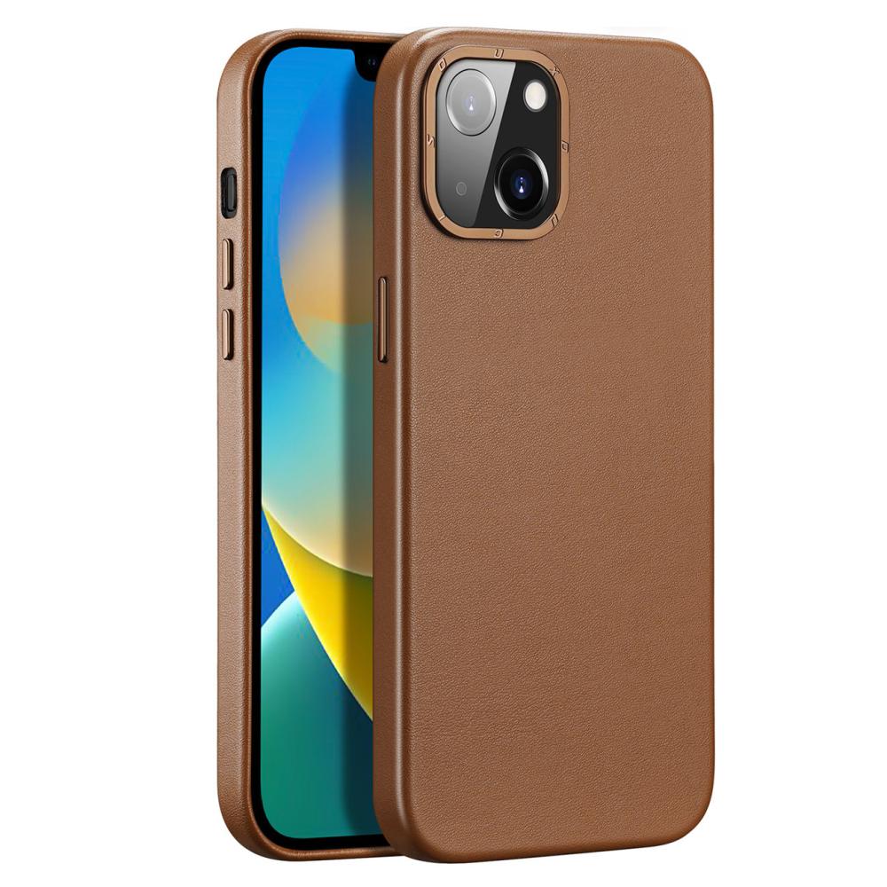 DUX DUCIS DUX DUCIS iPhone 14 Plus Skal MagSafe Grit Läder Brun