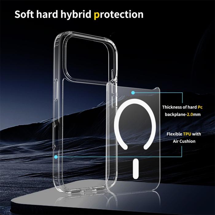Bild 4,  iPhone 18 Pro Max / 17 Pro Max Skal MagSafe TPU Transparent