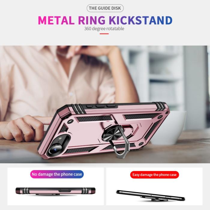 Bild 3,  iPhone 17e / 16e Skal Shockproof Hybrid Ring Roséguld