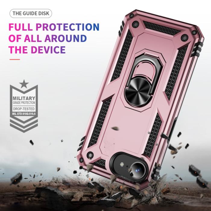 Bild 6,  iPhone 17e / 16e Skal Shockproof Hybrid Ring Roséguld