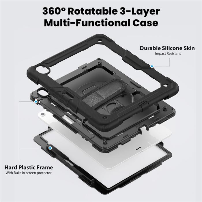 Bild 4,  iPad Air 13 2026-2024 Skal 360 Shockproof Hybrid Kickstand