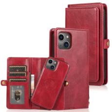  iPhone 14 2in1 Flerfack Magnet Fodral / Skal R&ouml;d