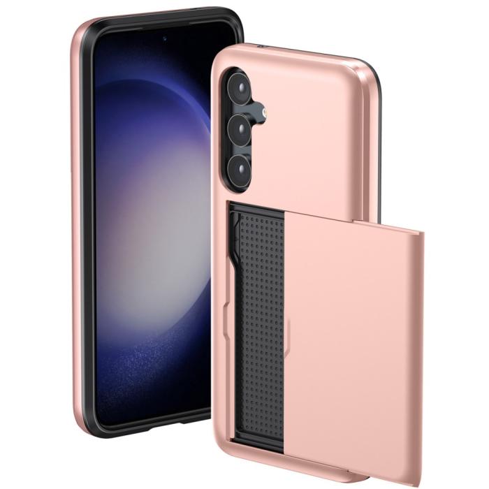 Bild 2,  Samsung Galaxy A55 5G Skal Hybrid Med Kortfack Roséguld