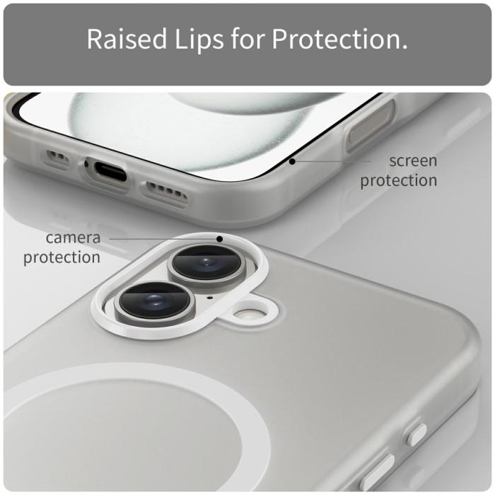 Bild 6,  iPhone 16 Skal MagSafe Slim Matt Vit
