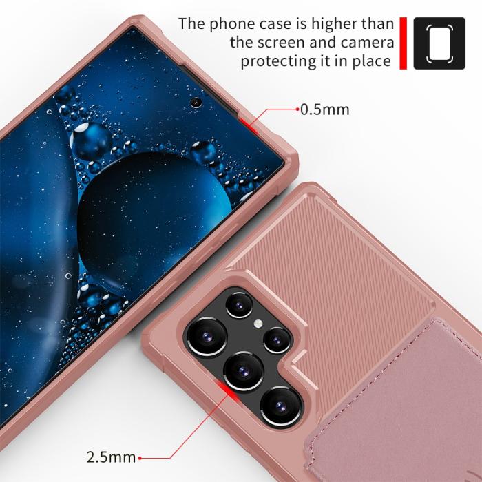Bild 5,  Samsung Galaxy S22 Ultra Skal Med Magnetisk Plånbok Roséguld