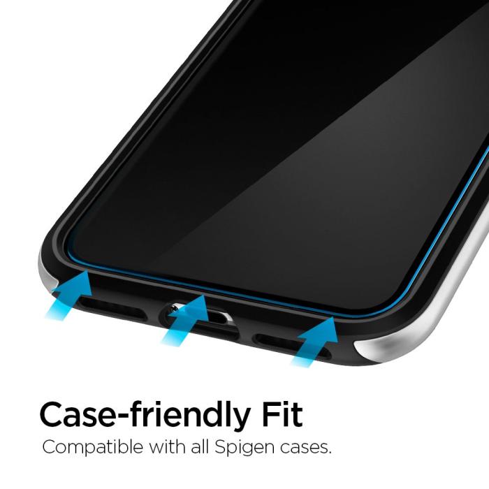 Bild 4, Spigen Spigen iPhone 11/ XR 2-PACK ALM Glas.tR Slim Härdat Glas